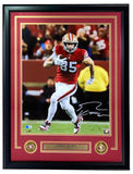 Sports Integrity George Kittle Signed Framed 16x20 San Francisco 49ers Photo BAS features Kittle in a red uniform running with the ball, his autograph, and a gold nameplate.