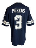 George Pickens Signed Dallas Cowboys Navy Nike Game Replica Jersey JSA QR