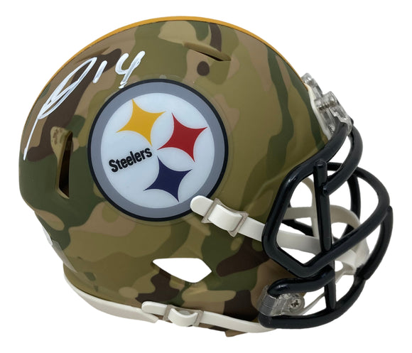 George Pickens Signed Pittsburgh Steelers Camo Mini Speed Helmet JSA Sports Integrity