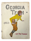 Georgia Tech Yellow Jackets 1922 Football Yearbook Program Red Barron Cover