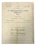 Georgia Tech Yellow Jackets 1922 Football Yearbook Program Red Barron Cover