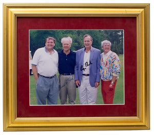 Gerald Ford George H. Bush Signed Framed 8x10 Photo BAS LOA Sports Integrity