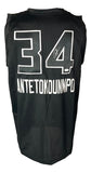 Giannis Antetokounmpo Milwaukee Signed Black Basketball Jersey JSA