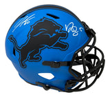 Jahmyr Gibbs David Montgomery Signed Lions FS Rave Replica Speed Helmet Fanatics