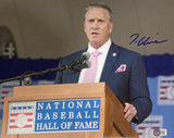 Tom Glavine Signed 11x14 Atlanta Braves Hall of Fame Photo BAS - Sports Integrity