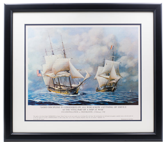 Good Discipline Is Considered By All Who Know Framed 16x20 Historical Navy Photo Sports Integrity