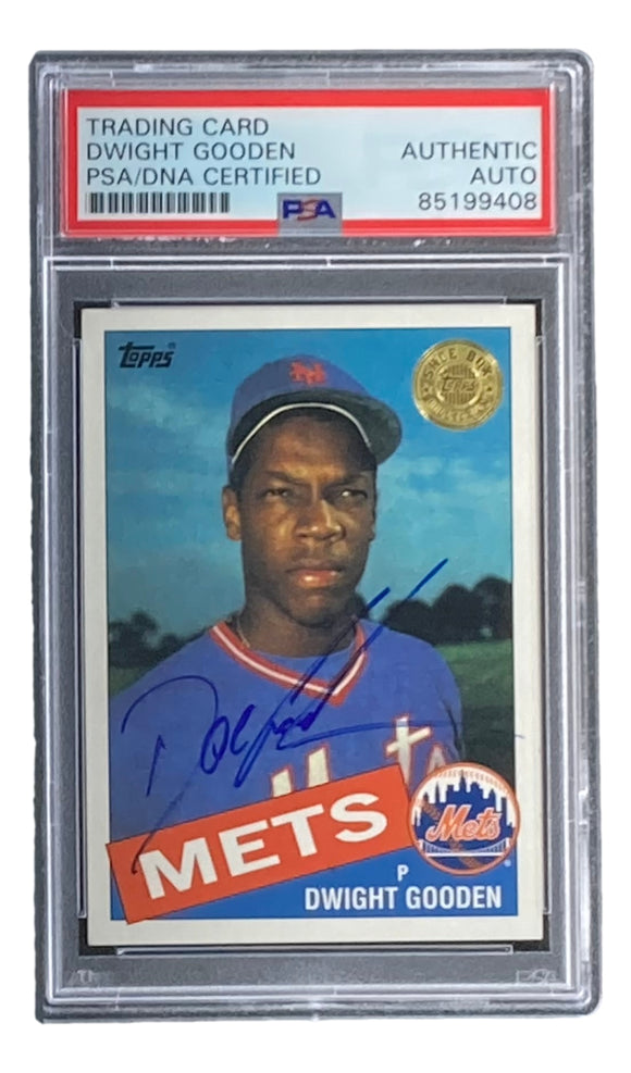 Dwight Doc Gooden Signed 2003 Topps Shoe Box #620 Mets Trading Card PSA/DNA