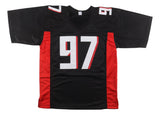 Grady Jarrett Atlanta Signed Black Football Jersey BAS