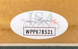 Close-up of an oval JSA sticker with code WPP678531 on the Sports Integrity Brandon Graham Signed Framed 16x20 Super Bowl 59 Eagles Celebrate Photo.