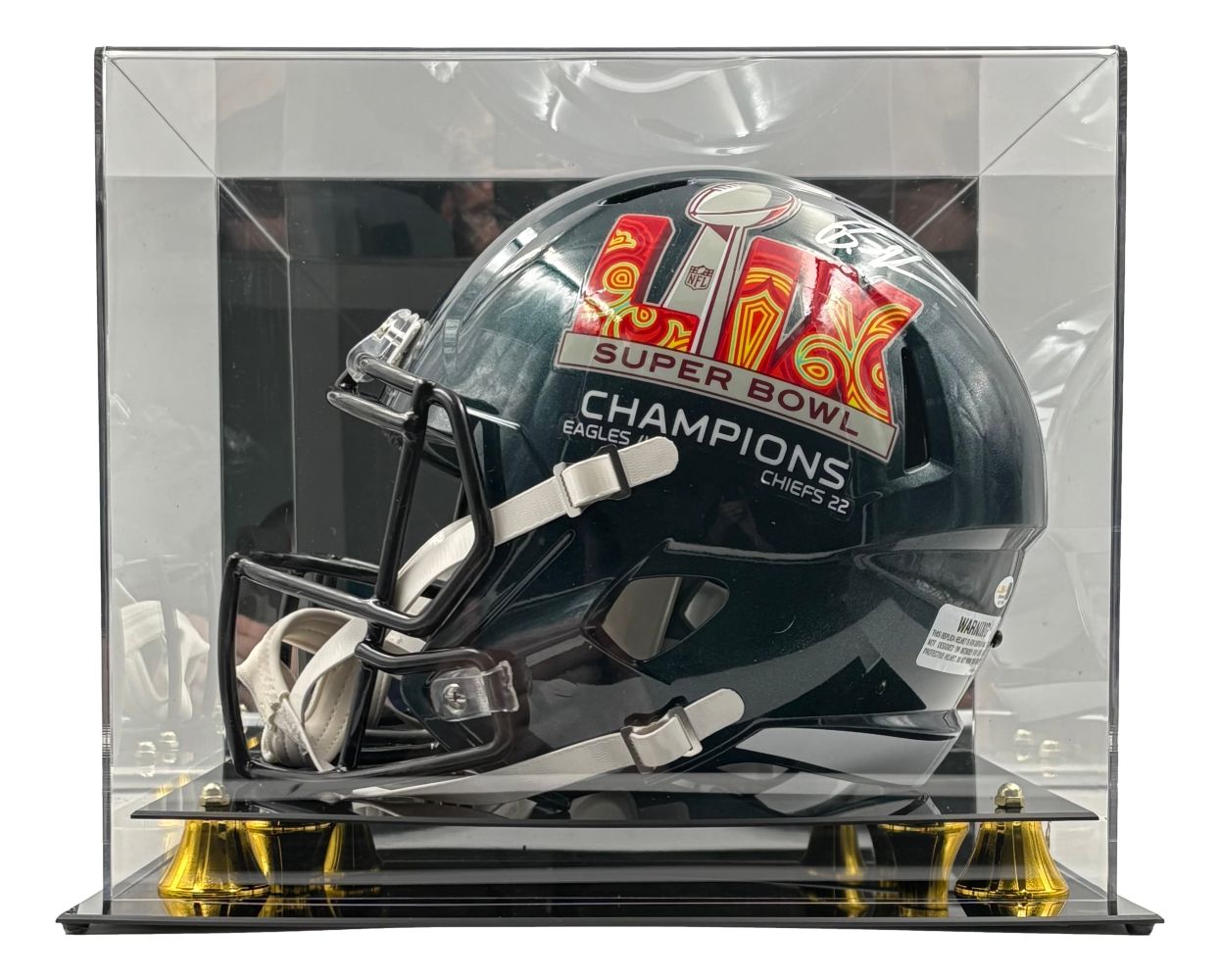eagles motorcycle helmet Brandon Graham Signed Eagles FS Super Bowl 59 LIX Replica Helmet JSA QR w/ Case