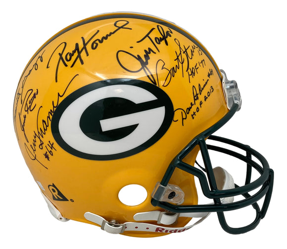 Green Bay Packers Legends Signed FS Pro Line Helmet Starr & More BAS AC40950