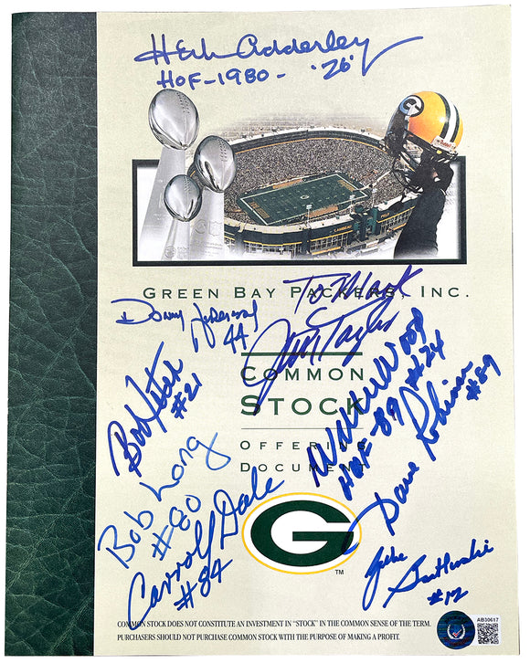 Green Bay Packers Greats Signed Packers Book 10 Signatures BAS LOA