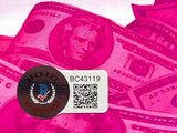 Greg Horn Signed 11x17 Harley Quinn Blood Money Pink Photo BAS