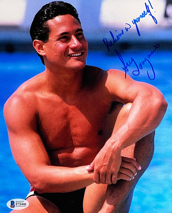 Greg Louganis Signed 8x10 Olympic Gold Medalist Photo Believe In Yourself BAS