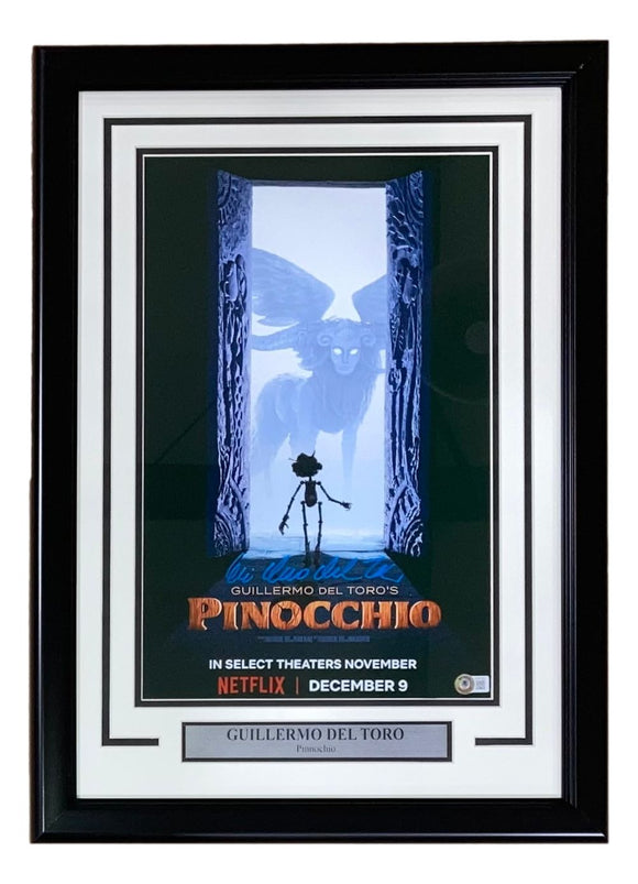 Guillermo Del Toro Signed Framed 11x17 Pinnochio Photo BAS