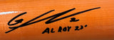 Gunnar Henderson Baltimore Orioles Signed Chandler GH271 Model Bat AL ROY 23 BAS