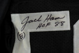 Ham Lambert Russell Signed Custom Black Pro-Style Football Jersey Inscribed JSA Sports Integrity