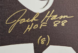 Ham Lambert Russell Signed Framed 22x28 Steelers Canvas Inscribed JSA Hologram Sports Integrity