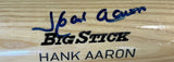Hank Aaron Atlanta Braves Signed Tan Adirondack Baseball Bat JSA Hologram