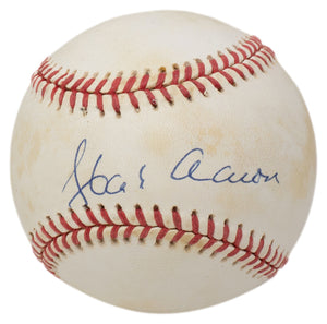 Hank Aaron Milwaukee Braves Signed National League Baseball BAS LOA 471 Sports Integrity
