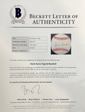Hank Aaron Signed Milwaukee Braves National League Baseball BAS LOA AB51345