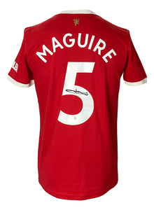 Harry Maguire Signed Manchester United Adidas Youth Soccer Medium Jersey BAS