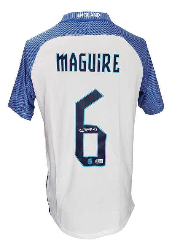 Harry Maguire Signed England Nike 2016 National Team Soccer Jersey BAS