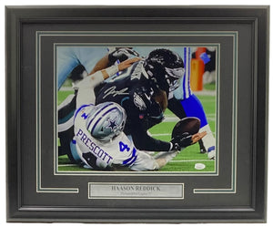Haason Reddick Signed Framed 11x14 Philadelphia Eagles vs Cowboys Photo JSA ITP Sports Integrity