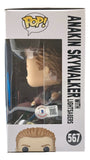 The Sports Integrity Hayden Christensen Signed Star Wars Anakin Skywalker Funko Pop #567 (BAS authenticated) shows Anakin with lightsabers in box, featuring a Beckett authentication sticker on the clear window.