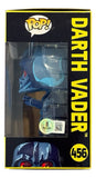 The Sports Integrity Hayden Christensen Signed Star Wars Darth Vader Funko Pop #456 includes a boxed vinyl figure with a clear window and bold yellow DARTH VADER text on the side.