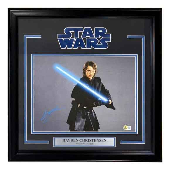 Hayden Christensen Signed Framed 11x14 Star Wars Anakin Skywalker Photo BAS