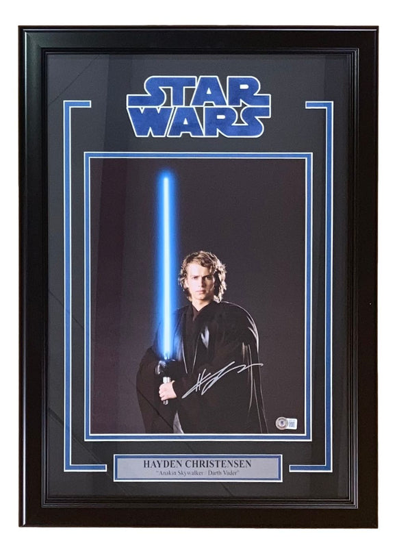 Hayden Christensen Signed Framed 11x14 Star Wars Anakin Skywalker Photo BAS