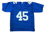 Henry Hynoski New York Signed Blue Football Jersey SB XLVI Champs SI COA