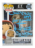 A Sports Integrity ET Funko Pop #1252 from E.T. the Extra-Terrestrial, autographed on the box window by Henry Thomas, Matthew De Merritt, and two others from the cast (4 signatures), JSA authenticated.