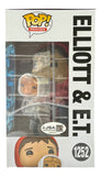 A Sports Integrity ET Cast (4) Signed Funko Pop #1252 features Elliott & E.T. with signatures from Henry Thomas, Matthew De Merritt, and more, plus a visible JSA authentication sticker on the display box.