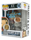 The Sports Integrity Henry Thomas Signed ET Funko Pop #1252 (JSA) features both vinyl figures in-box, with the packaging signed in blue marker.