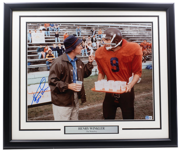 Henry Winkler Signed Framed 16x20 The Waterboy Photo Coach Klein Insc BAS Sports Integrity