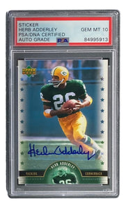 Herb Adderley Signed Packers 2005 Upper Deck #LS-HA Trading Card PSA/DNA Gem MT 10 Sports Integrity