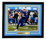Justin Herbert Signed Framed 16x20 Chargers Blue Jersey Photo Fanatics