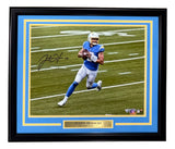 Justin Herbert Signed Framed 16x20 Los Angeles Chargers Running Photo Fanatics
