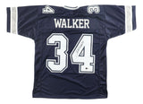 Herschel Walker Dallas Signed Navy Blue Football Jersey BAS