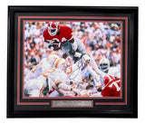 Herschel Walker Signed Framed 16x20 Georgia Bulldogs Photo BAS