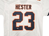 Devin Hester Chicago Signed White Football Jersey BAS