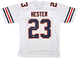 Devin Hester Chicago Signed White Football Jersey BAS