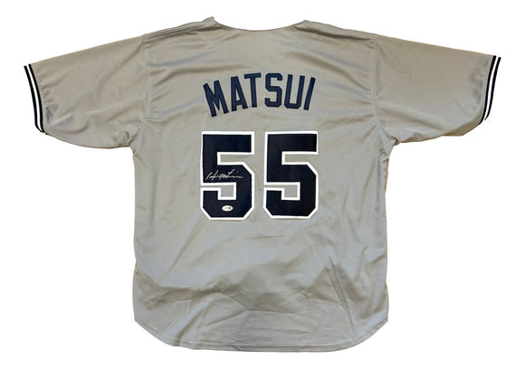 Hideki Matsui New York Signed Gray Baseball Jersey JSA