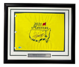 Hideki Matsuyama Signed Framed 2021 Masters Golf Flag BAS