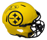 Hines Ward Signed Pittsburgh Steelers Full Size Rave Replica Speed Helmet BAS