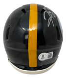 Hines Ward Signed Pittsburgh Steelers T/B Mini Speed Replica Helmet BAS