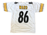Hines Ward Pittsburgh Signed White Football Jersey BAS