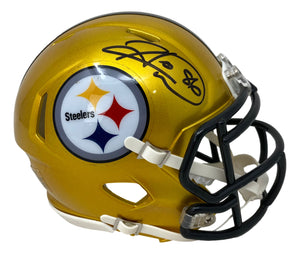 Hines Ward Signed Pittsburgh Steelers Mini Flash Speed Replica Helmet JSA Sports Integrity